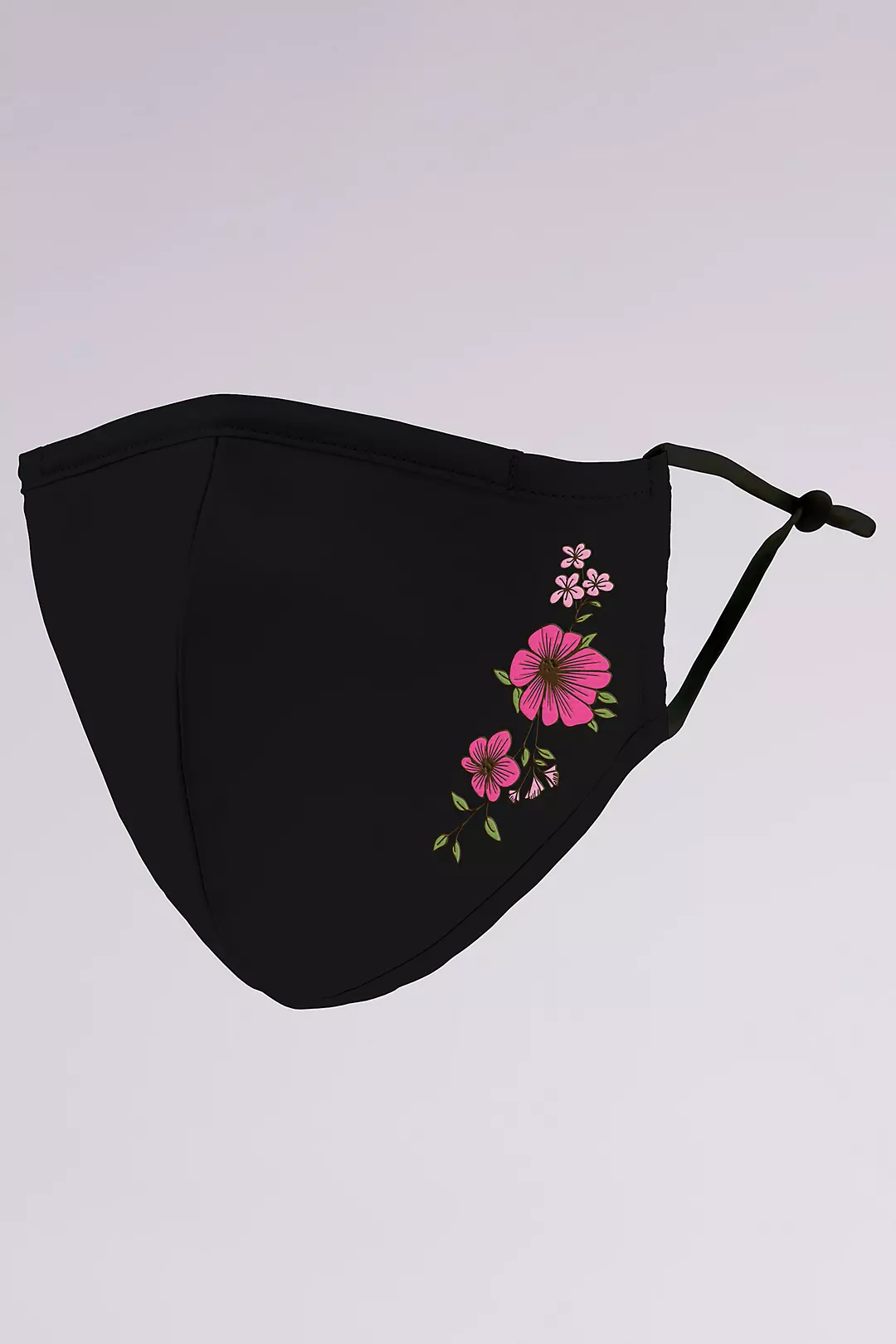 Simple Floral Mask with Adjustable Ear Loops Image