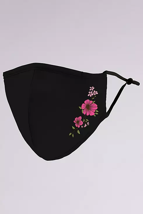 Simple Floral Mask with Adjustable Ear Loops Image 1