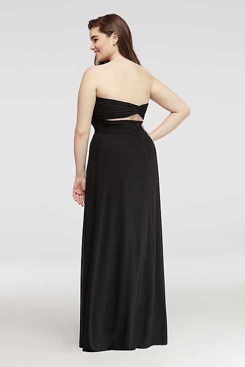 Strapless Prom Dress with Embroidered Neckline Image 3