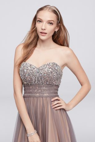 mesh ball gown