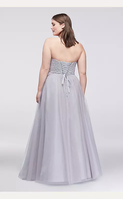 Crystal Beaded Strapless Ball Gown Image 2