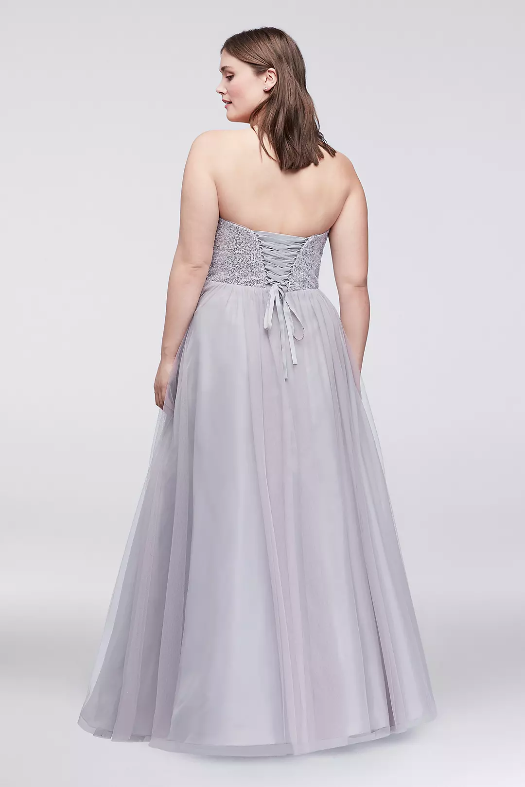 Crystal Beaded Strapless Ball Gown Image 2