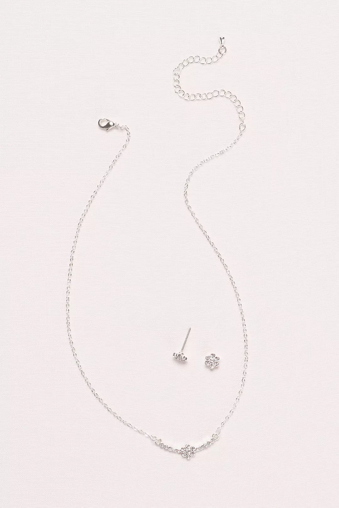 Flower Girl Crystal Necklace and Earring Set Image