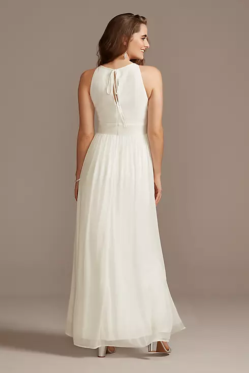 Jersey Keyhole Bodice Gown with Crystal Waist Image 2