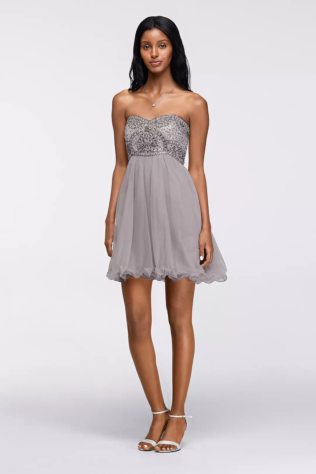 Short Homecoming Dress with Ornate Beaded Bodice Image