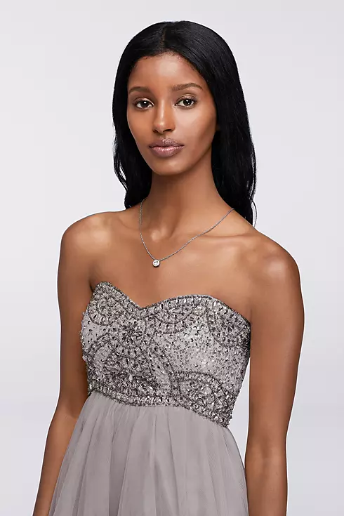 Short Homecoming Dress with Ornate Beaded Bodice Image 3
