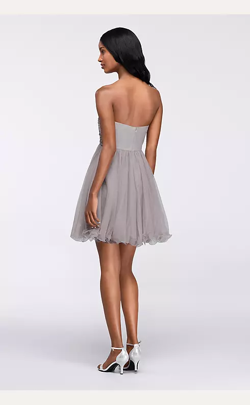 Short Homecoming Dress with Ornate Beaded Bodice Image 2