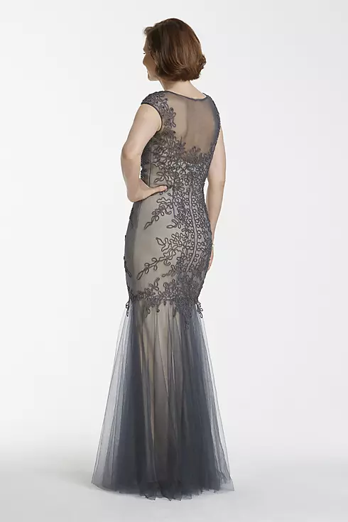 Tulle Trumpet Gown with Embroidered Bodice Image 2