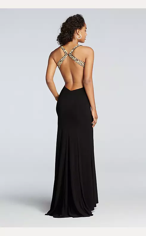 Beaded Cut Out Prom Dress with Side Slit Skirt Image 2