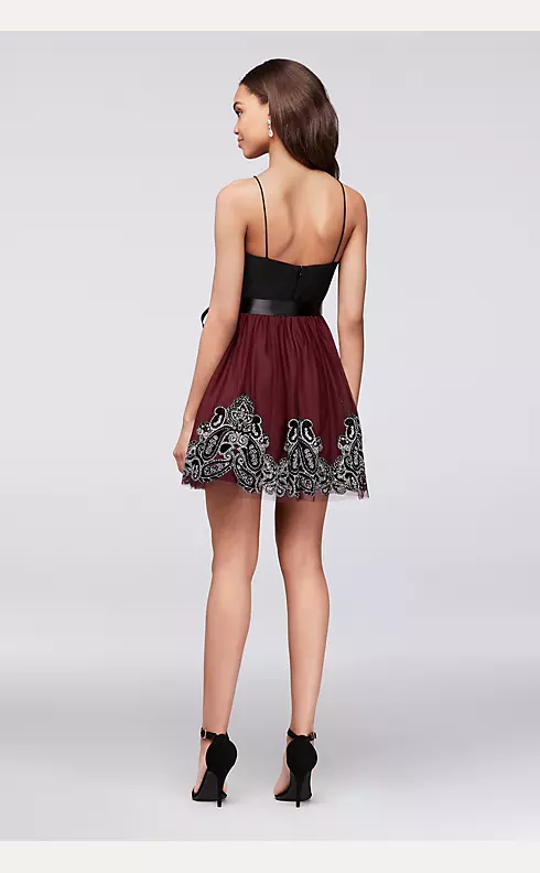 Jersey and Glitter-Print Tulle Dress  Image 2