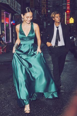 ワンピース FETICO 23aw SATIN HALTED DRESS FETICO(フェティコ)のSATIN HALTER DRESS(ドレス)の通販