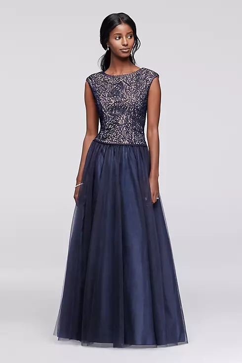 Tulle Ball Gown with Embroidered Bodice Image 1