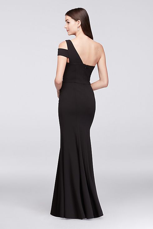 Stretch-Crepe One-Shoulder Gown with Cutout Detail Image 4