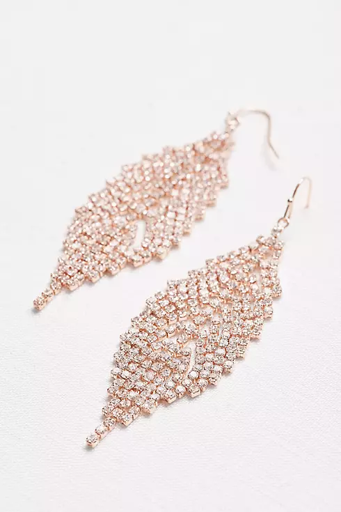 Crystal Leaf Chandelier Earrings Image 2