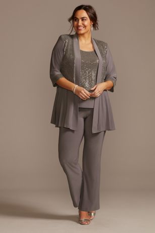 Plus size wedding pants outfit sale