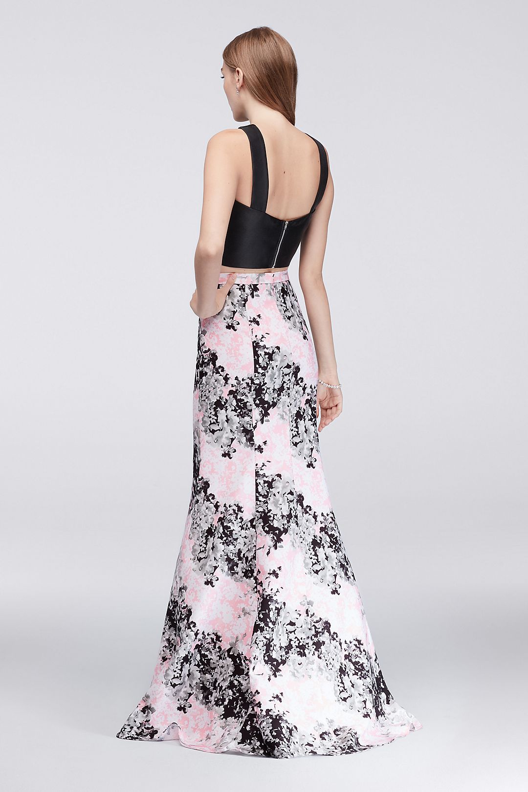 Cutaway Top and Floral Twill Two-Piece Dress Image 2