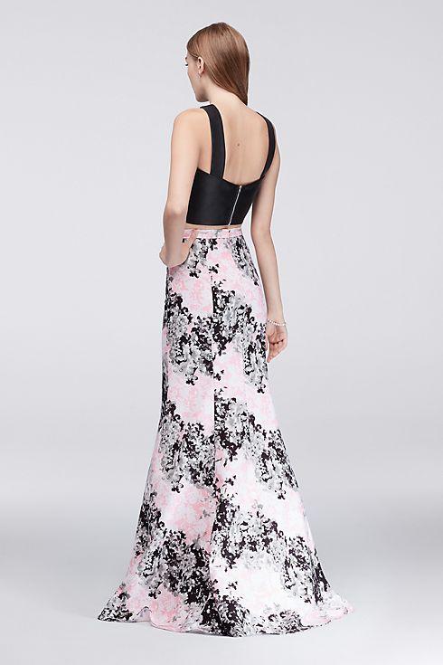 Cutaway Top and Floral Twill Two-Piece Dress Image 2