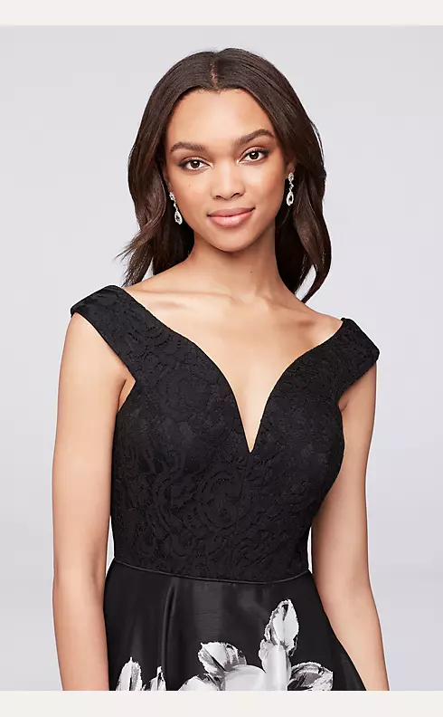 Off-the-Shoulder Sweetheart Fit-and-Flare Dress Image 3