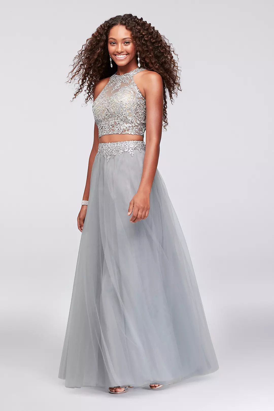 Corded Lace and Tulle Two-Piece Ball Gown Image