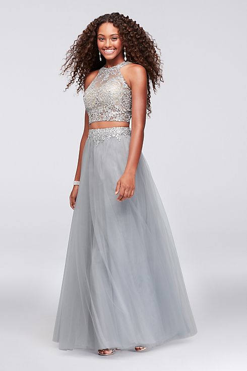 Corded Lace and Tulle Two-Piece Ball Gown Image 4