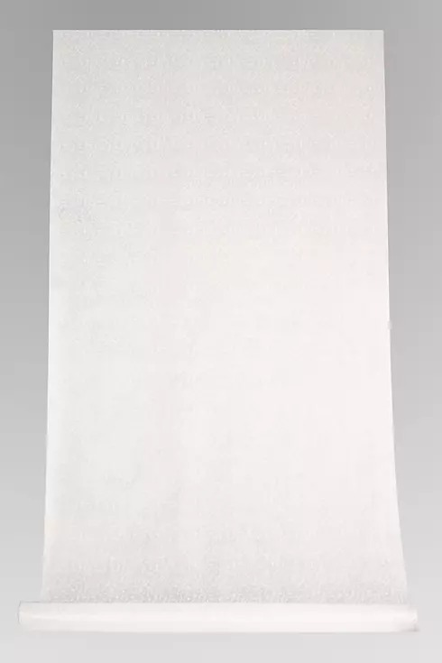 White Victorian Scroll Aisle Runner Image 1