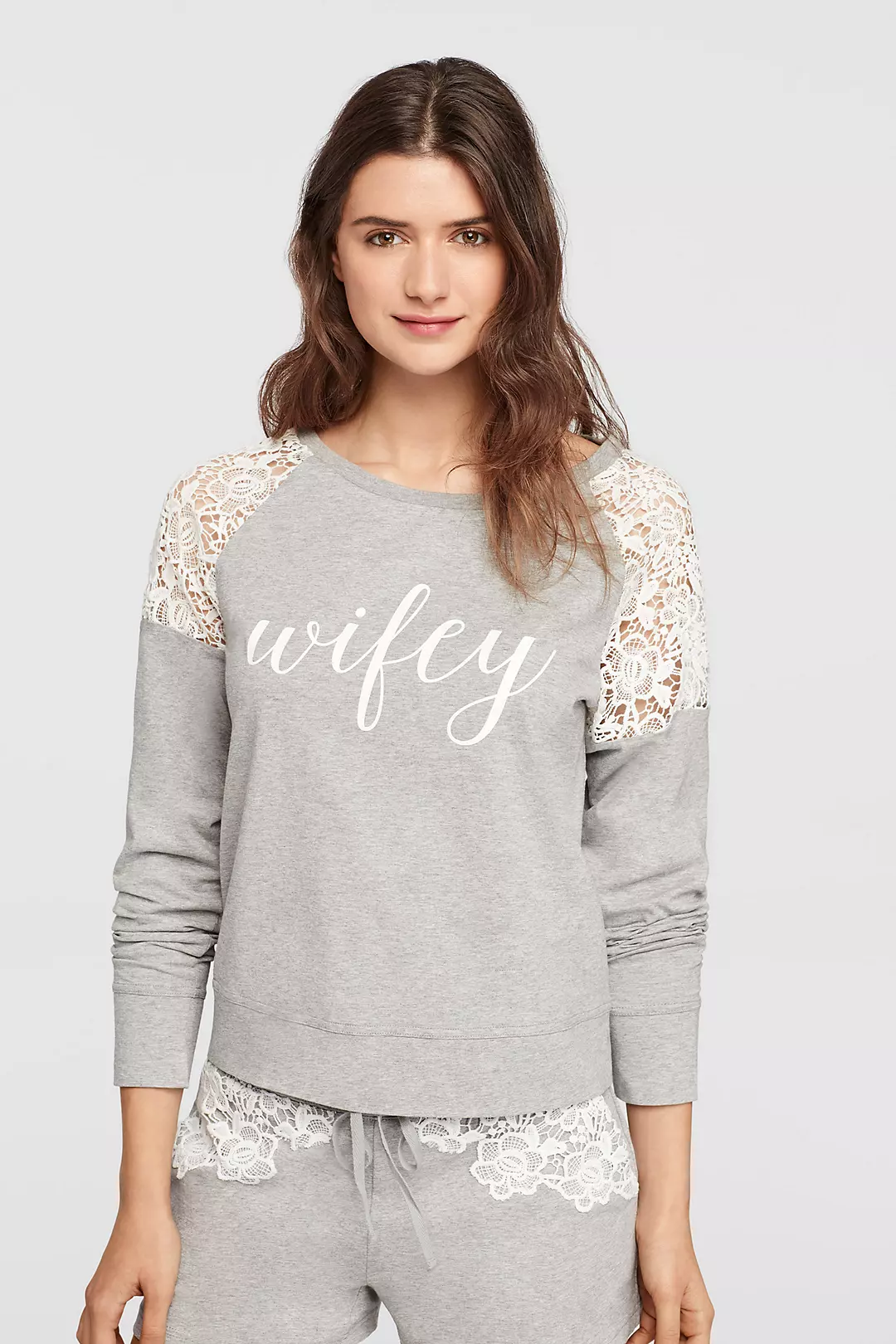 Wifey Lace Sweatshirt Image