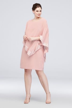 blush cocktail dress plus size