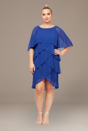 High Low High/Low Capelet Dress - SL Fashions