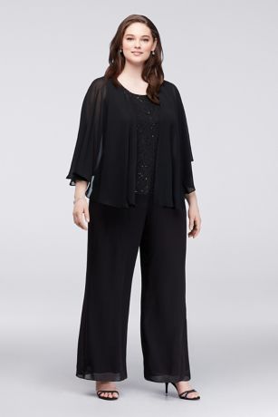 Plus Size Dressy Pant Suits for Weddings