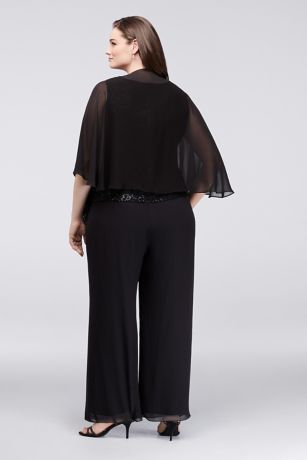 plus size lace pant suit