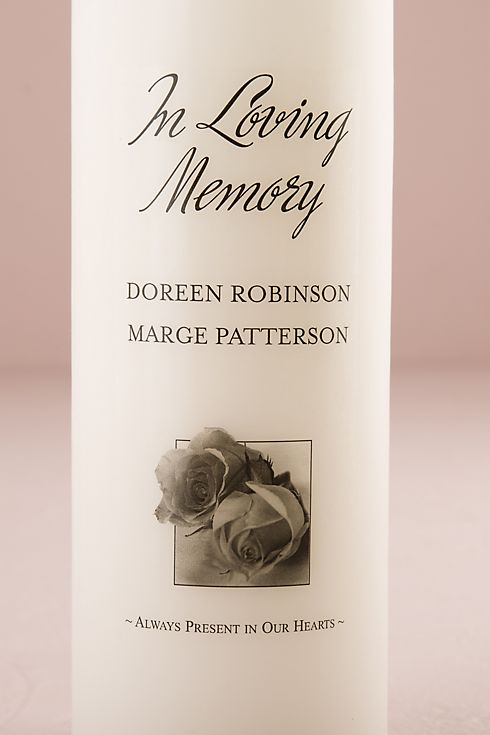 Personalized Memorial Pillar Candle Image 2
