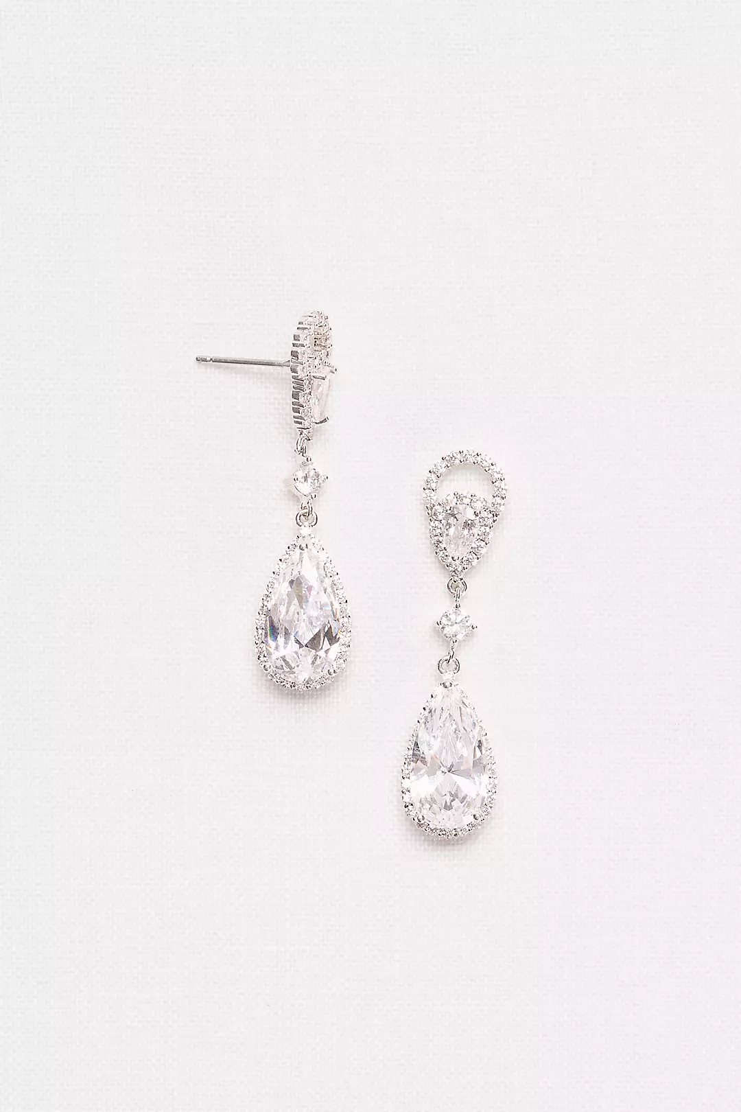 Marquise and Pear Cubic Zirconia Drop Earrings Image
