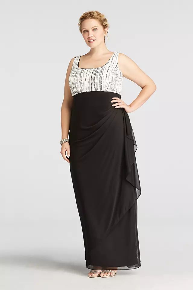 Drizzle Glitter Dress with Side Drape Image 3