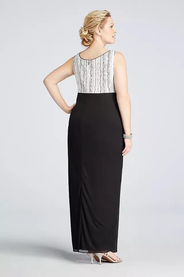 Drizzle Glitter Dress with Side Drape Image 4