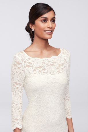 david's bridal illusion sleeve