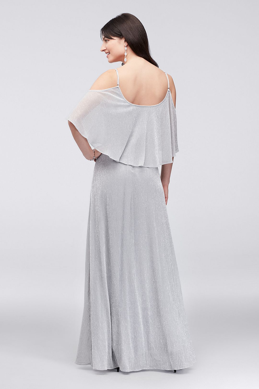 Sparkling Off-the-Shoulder Dress with Flounce Image 4