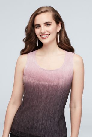 Crinkled Ombre Three-Piece Pantsuit | David's Bridal