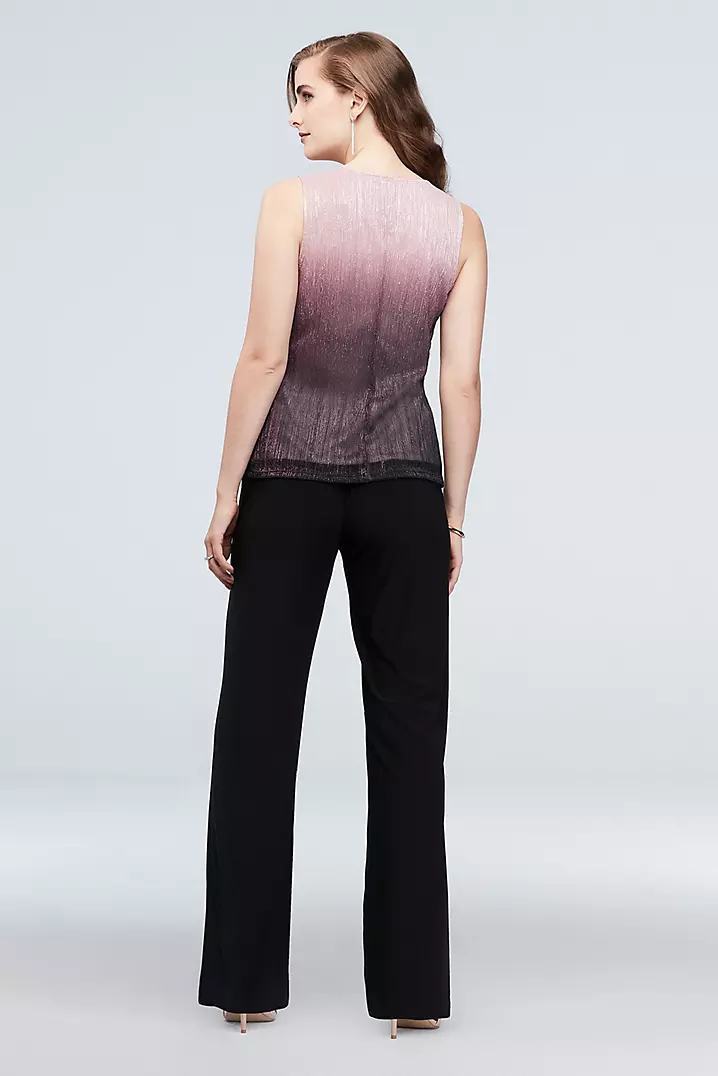 Crinkled Ombre Three-Piece Pantsuit | David's Bridal Crinkled Ombre Three-Piece Pantsuit | David's Bridal