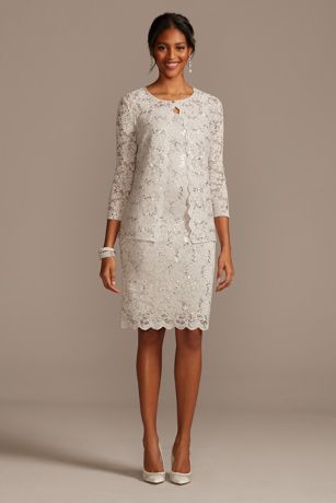 mother of the bride dress and coat ensembles