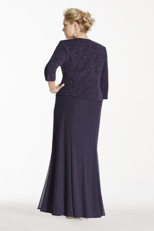 【ときた様】AMER UNDRESSED  JACKET DRESS Hammered Shimmer Jacket Dress with Tiered Skirt | David's Bridal