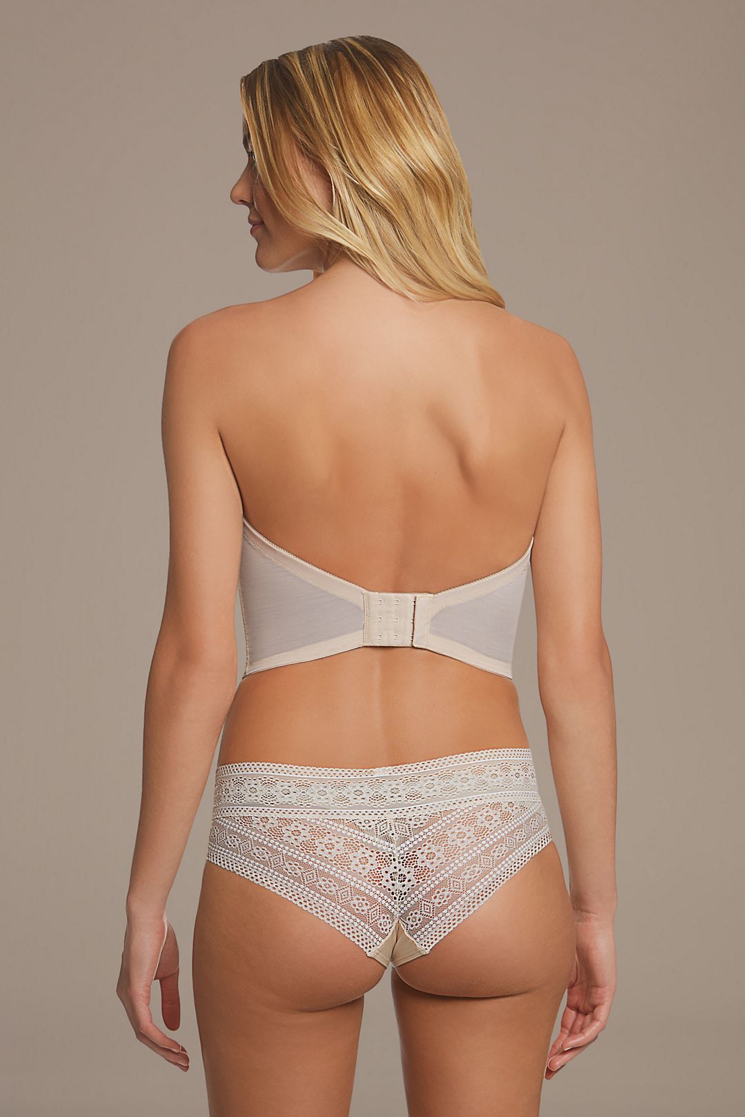 Dominique Tayler Backless Strapless Bra in Beige - Busted Bra Shop