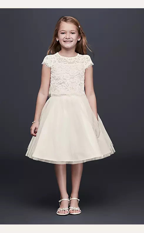 Lace and Tulle Two-Piece Flower Girl Dress Image 1