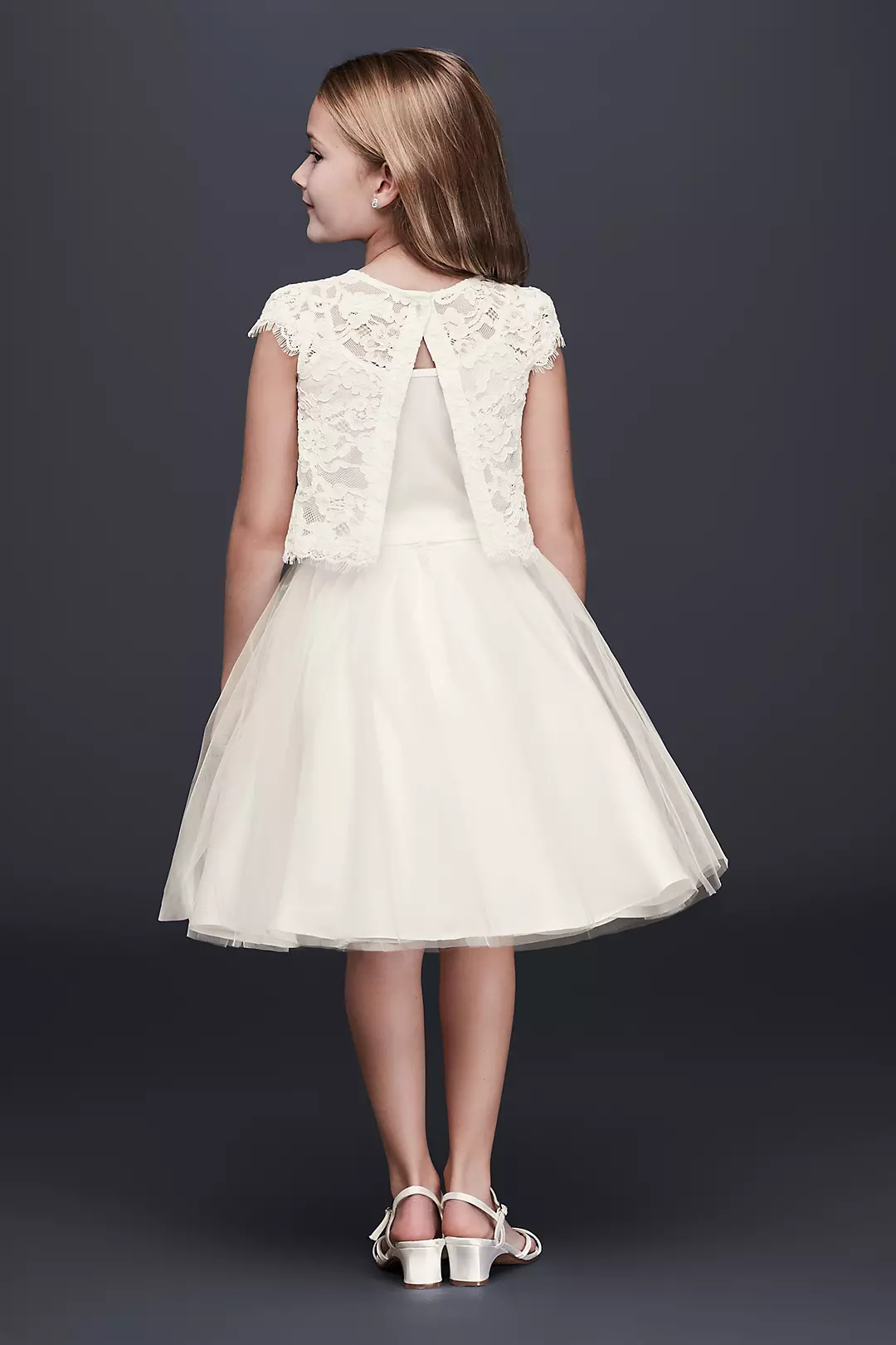 Lace and Tulle Two-Piece Flower Girl Dress Image 2