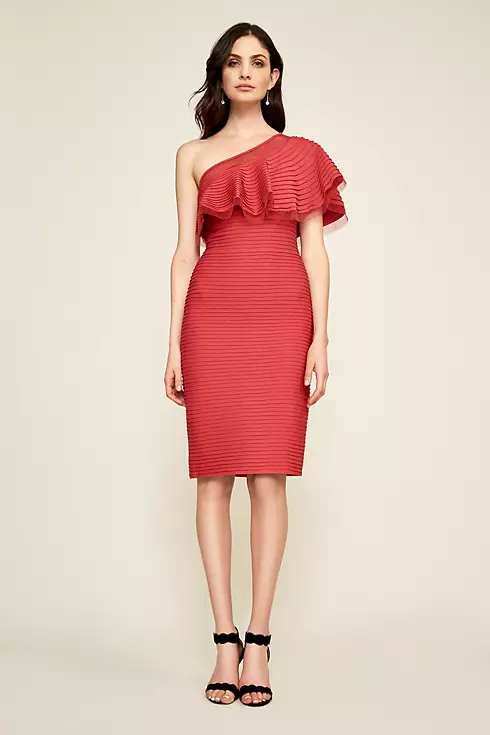 Addison One-Shoulder Pintuck Jersey Dress Image 1