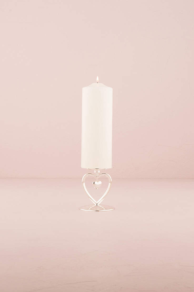Suspended Heart Unity Candle Stand Set Wedding Unity Ceremony 