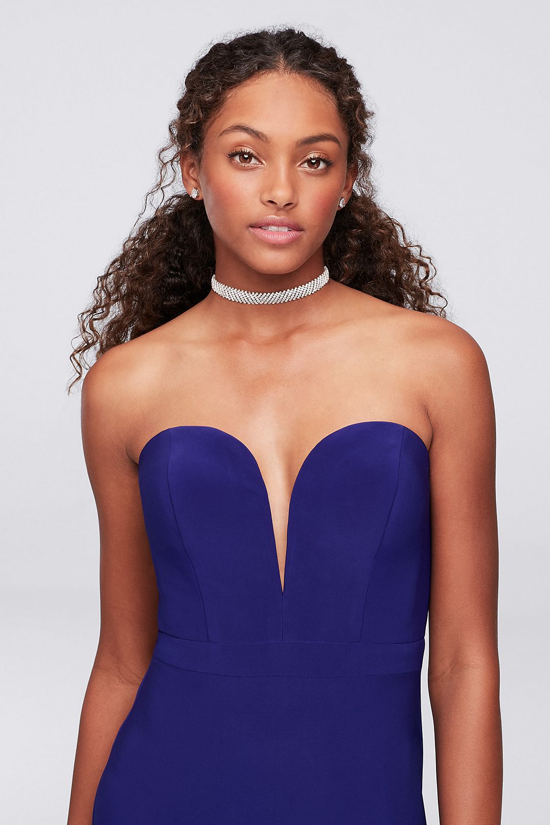 Strapless Sweetheart Plunge Jersey Mermaid Gown  Image 3