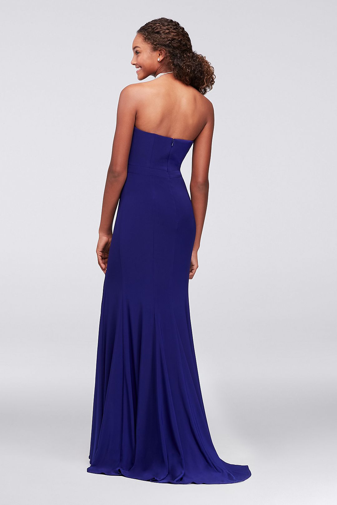 Strapless Sweetheart Plunge Jersey Mermaid Gown  Image 2