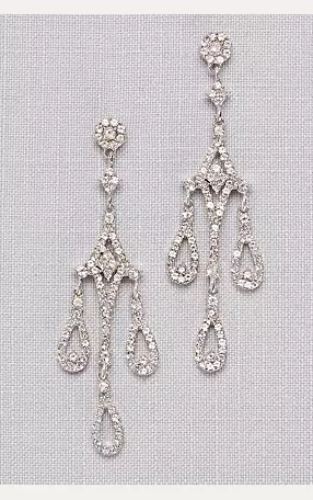 Crystal Teardrop  Chandelier Earrings Image 1