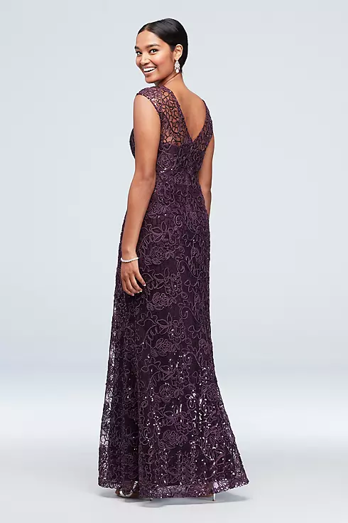 Corded Lace Mermaid Dress with Illusion Sleeves Image 2