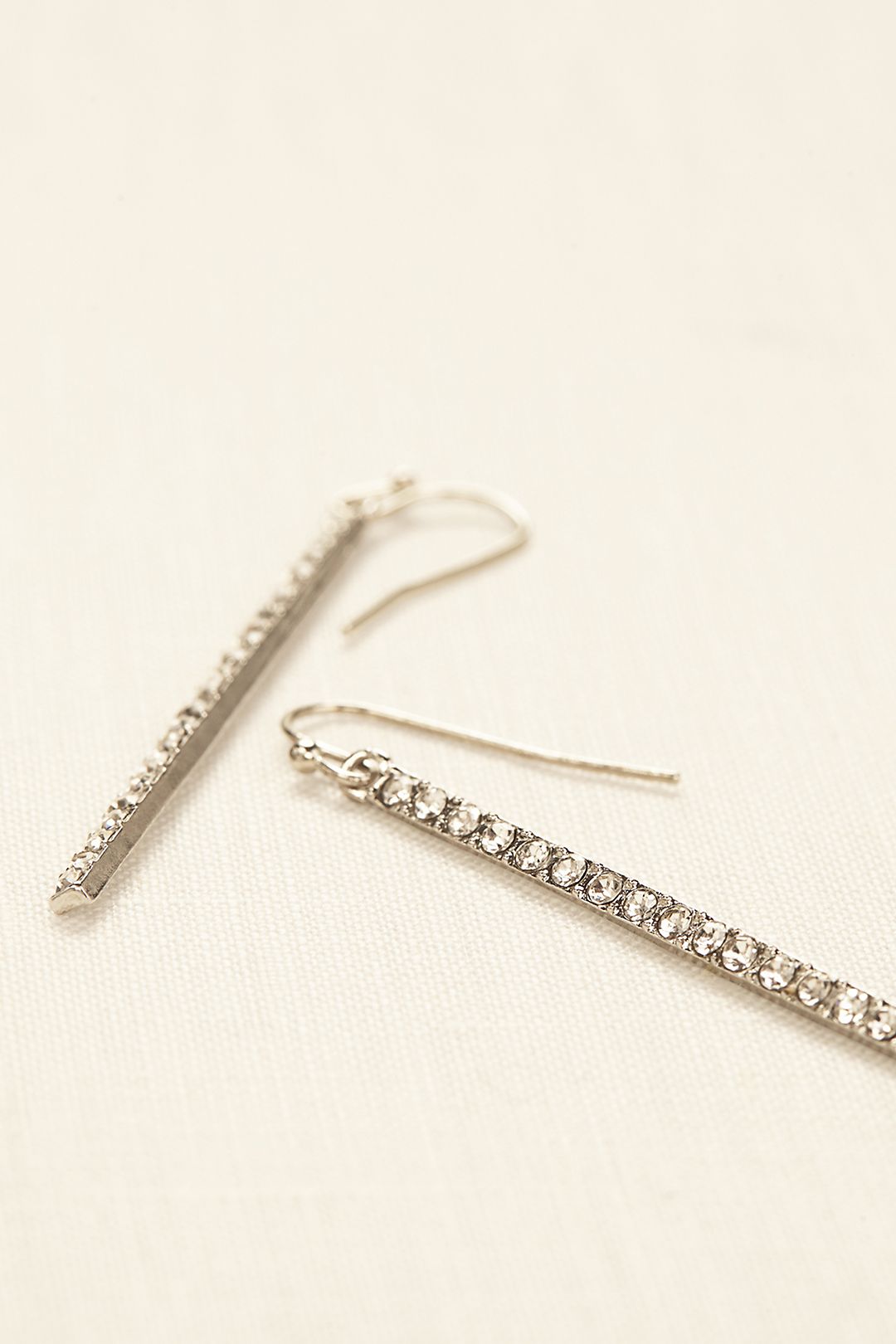 Linear Pave Earrings Image 2